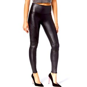 Spanx. Faux leather moto style leggings.